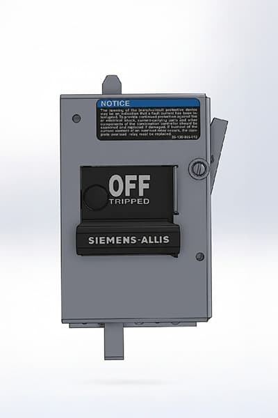 Siemens Model 90 Feeder Bucket 175A 65K Breaker Handle Detail