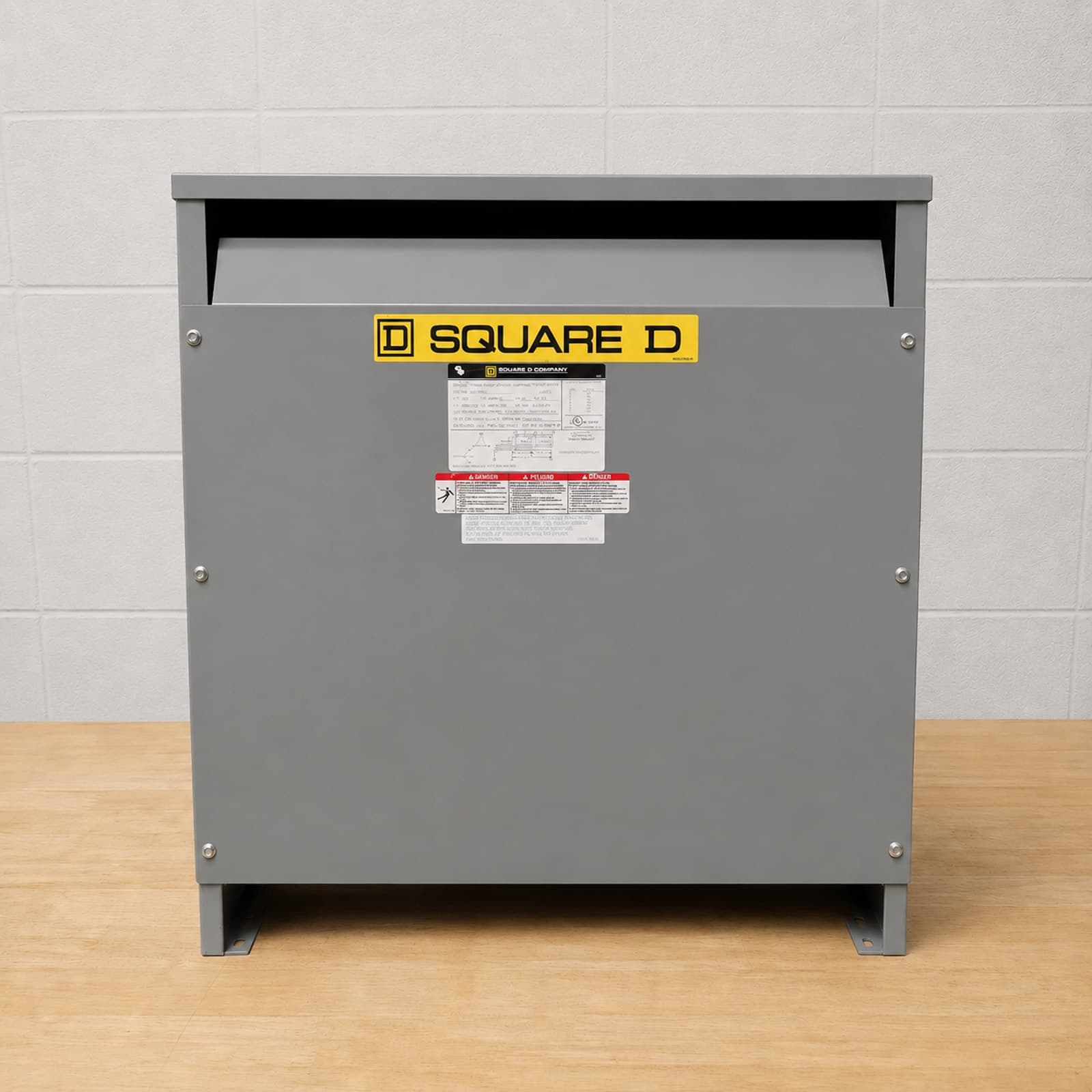Square D EE75T3H 75 kVA dry-type transformer viewed from the front
