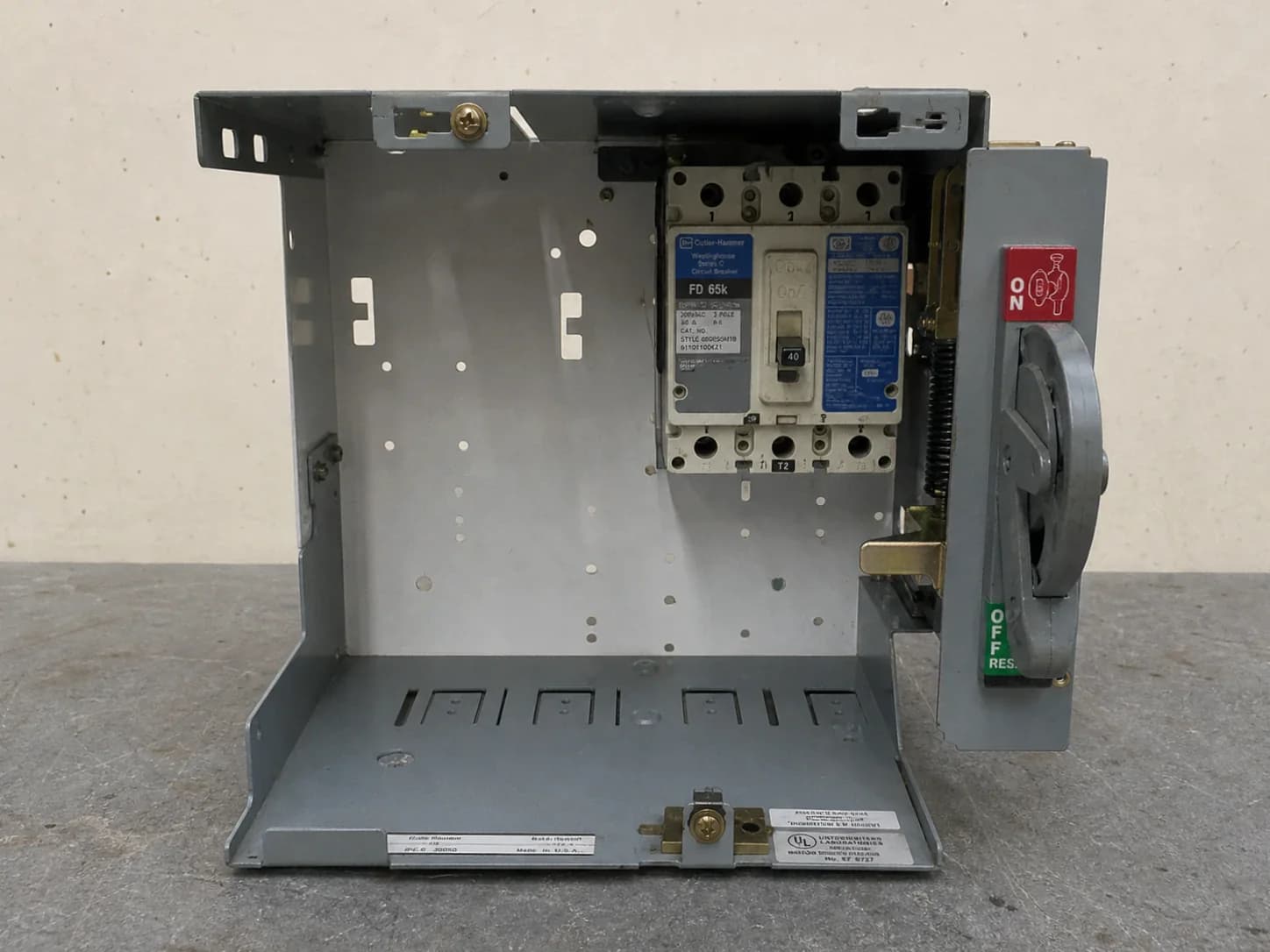 Allen Bradley 2100 12" 40A Breaker Feeder MCC Bucket